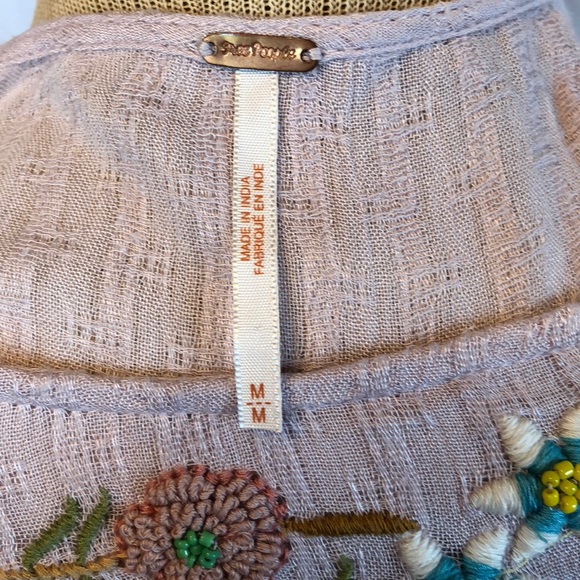 Free People Up & Away Lilac Embroidered Top - Picture 7 of 9